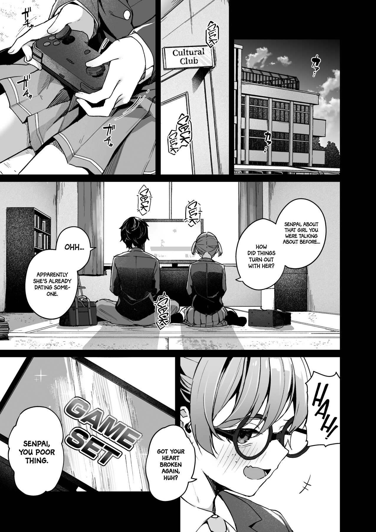 Hentai Manga Comic-Love advice is almost always about sex, right!? ~A story about crossing the line and having sex with a bad friend and junior~-Read-2